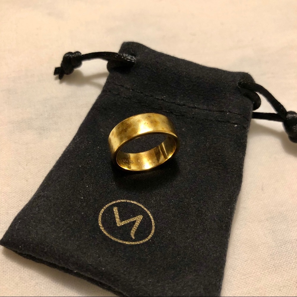 Gold Vermeil Mejuri Boyfriend Stacker Ring